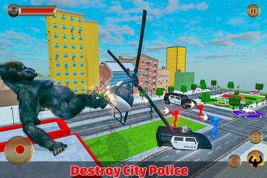 Angry Gorilla vs Stickman City Battle screenshot 13