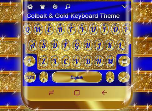 Cobalt and Gold Keyboard Theme स्क्रीनशॉट 4