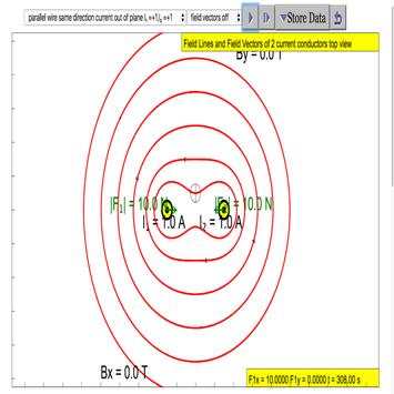 Magnetic Field of Wire(s) Sims screenshot 1