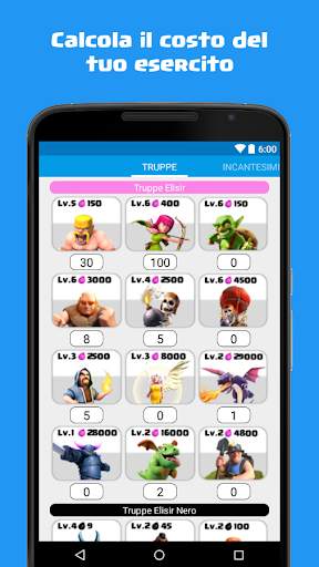 Calculator for Clash of Clans screenshot 1