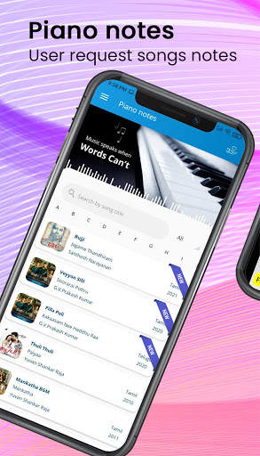Piano notes | Movies songs notes | Tamil Telugu screenshot 1