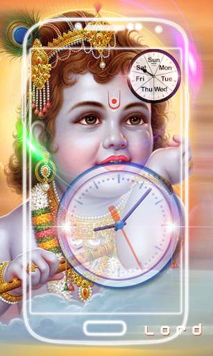 Krishna Clock Live Wallpaper screenshot 4