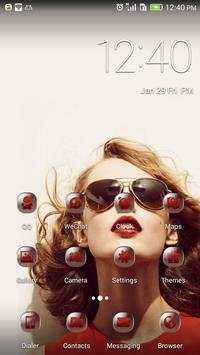 Red lip theme-ABC Launcher screenshot 1