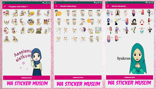 WA Sticker Muslimah Islamic Sticker Cute स्क्रीनशॉट 5