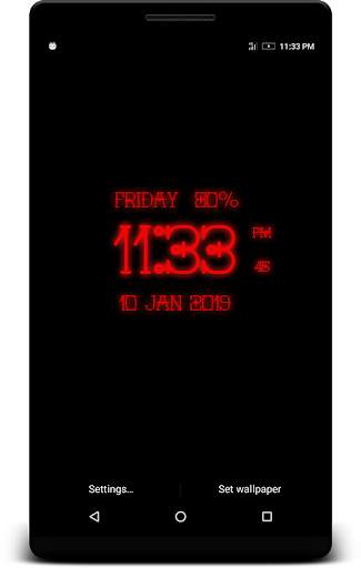 Neon Digital Clock Live Wp screenshot 5