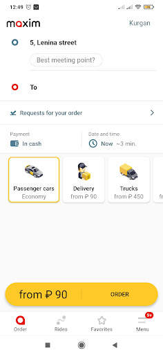 maxim — order taxi, food screenshot 8