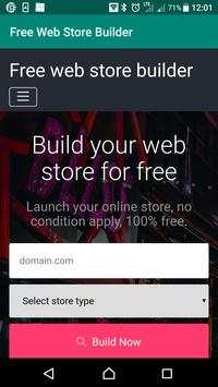Free Web Store Builder screenshot 1