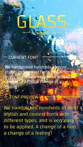 Glass Font for FlipFont , Cool Fonts Text Free 1 تصوير الشاشة