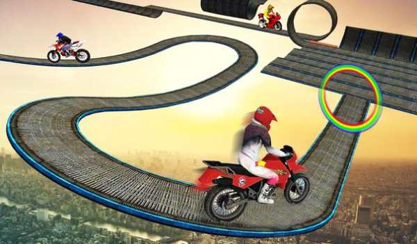 Racing In Moto Bike Stunt : Impossible Road Game screenshot 2