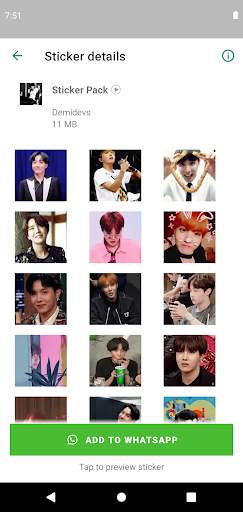 BTS stickers con movimiento para Whatsapp screenshot 3