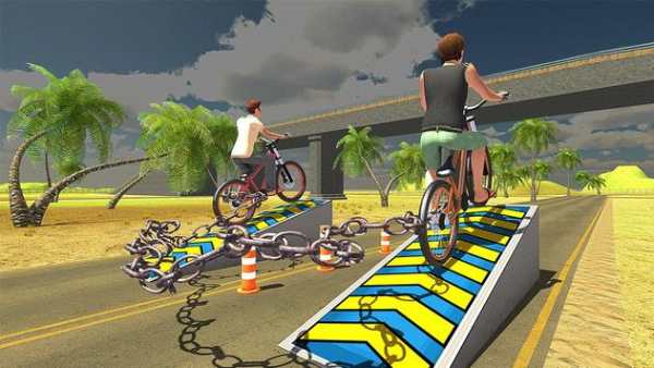 Chained Bicycle: Real Furious Highway Racing Games screenshot 1