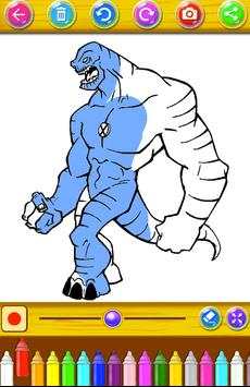 Ben Omnitrix 10 Coloring Pages games screenshot 3