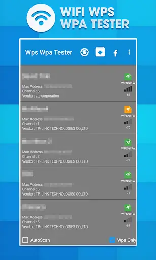WPS WPA Wifi Test скриншот 1