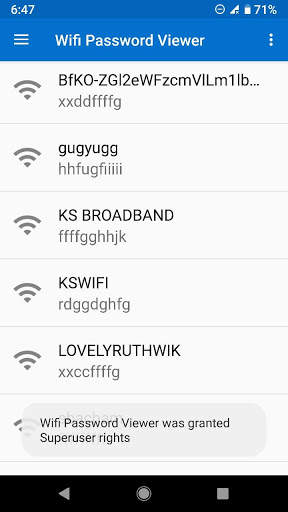 WiFi Password Viewer (root) screenshot 1
