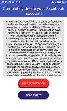 Delete Facebook screenshot 1