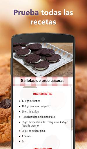 Recetas de galletas fáciles caseras en español screenshot 3