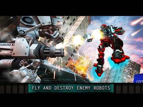 Future Flying Robot City Wars screenshot 9