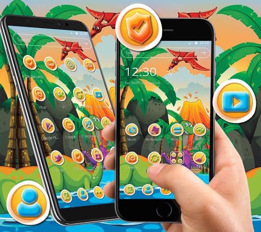 Cartoon Green Nature Dragon Theme screenshot 3