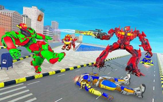 Lion Robot Transform Car War sim:Super Robot Games screenshot 4