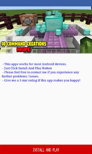 10 Command Creations for Minecraft PE screenshot 1