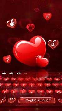 Red Heart Keyboard Theme screenshot 3