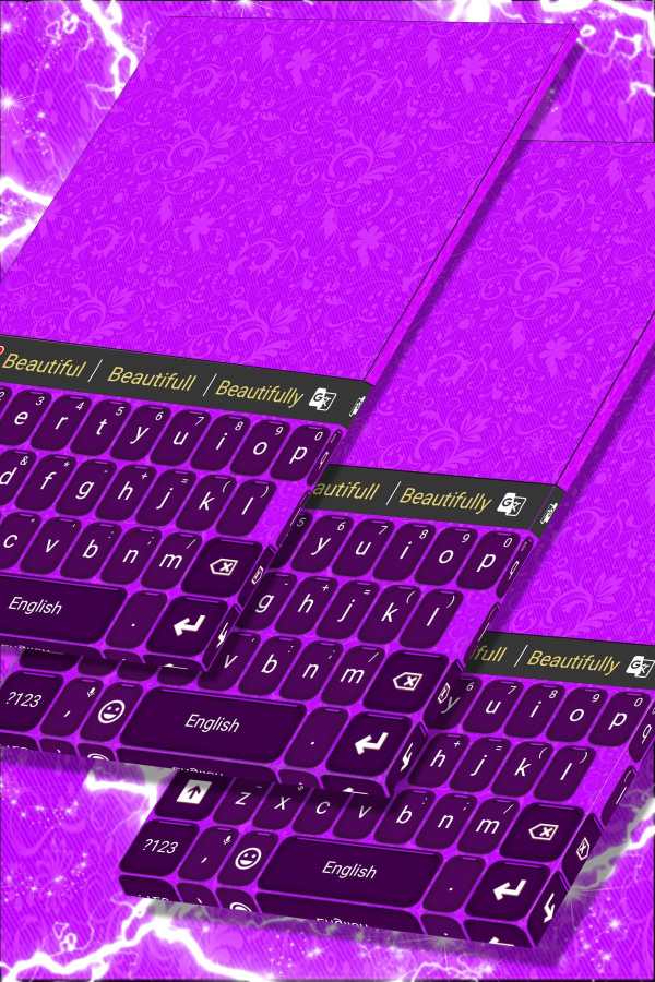 Purple Keyboard Theme screenshot 1