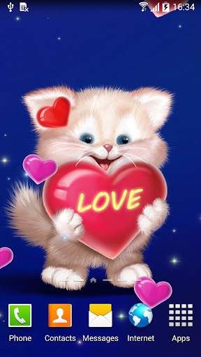 Cute Cat Live Wallpaper screenshot 1