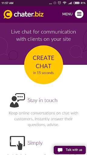 Live chat for website - Chater.biz screenshot 1