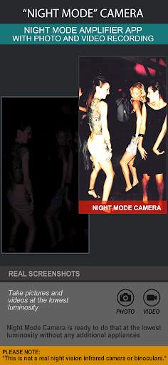 Night Mode Camera Photo Video screenshot 1