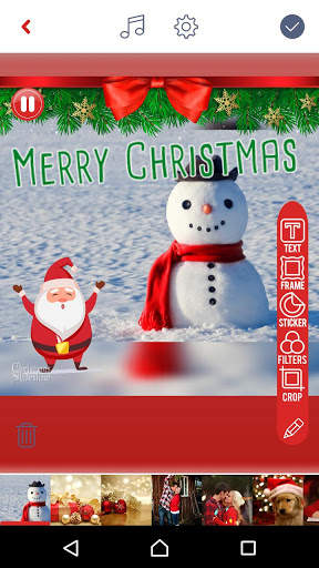 Natal Slideshow Foto Dengan Musik - Pembuat Video screenshot 4