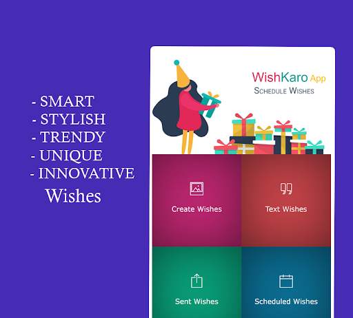 WishKaro App - Smart & Trendy way to send wishes. screenshot 1