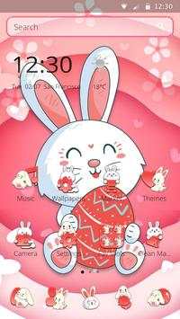 Pink Cute Bunny Launcher Theme screenshot 5