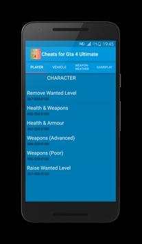 Cheats - for Gta 4 screenshot 2