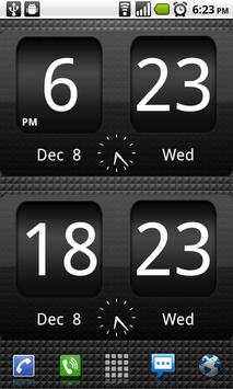 FlipClock BlackOut Widget 4x2 screenshot 2