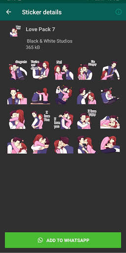 Cute Couple (Love) Stickers Fo screenshot 3