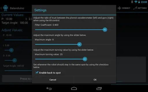 Balanduino Android App screenshot 14