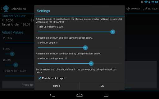 Balanduino Android App screenshot 14