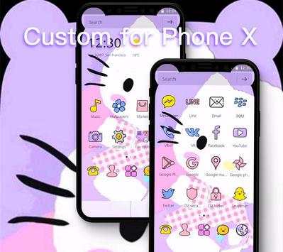 Custom Norch Ears Kitty Theme for iPhone X screenshot 3