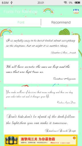 Fonts For Rainbow screenshot 1