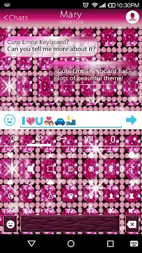 Diamond Love Emoji Keyboard Theme स्क्रीनशॉट 3