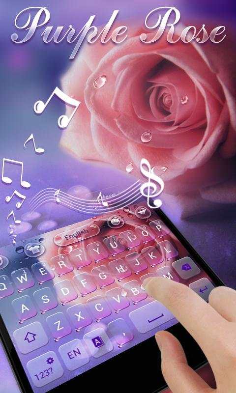 Purple Rose GO Keyboard Theme screenshot 3