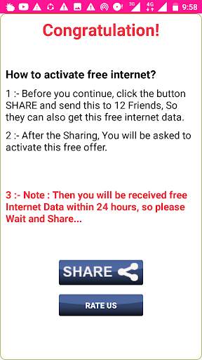Data Free 50 GB Free MB Save Data internet Prank screenshot 5