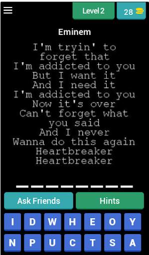 Guess the song - Eminem screenshot 3
