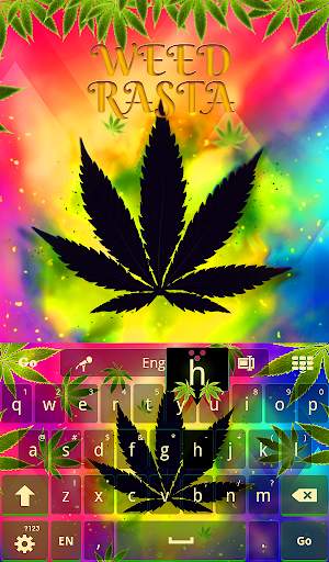 Colored Rasta Weed Keyboard screenshot 3
