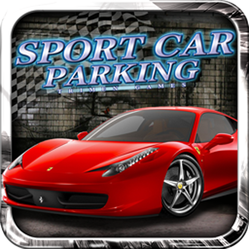 Car parking 3D sport car icon
