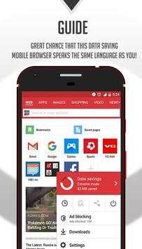 Tips Opera Fast Mini browser स्क्रीनशॉट 2