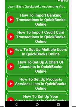Learn Basic Quickbooks Accounting Video Tutorial screenshot 4