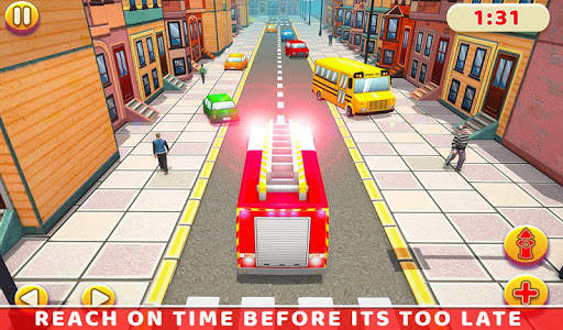 Ambulance Rescue Driving Firefighter Fire Truck screenshot 3