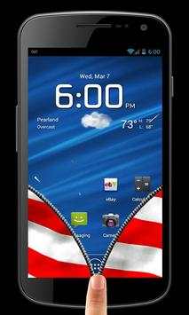 US Flag Zipper Lock Free screenshot 5