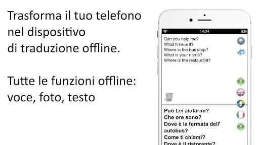 Traduttore Offline: Voce, testo e foto in 8 lingue screenshot 1